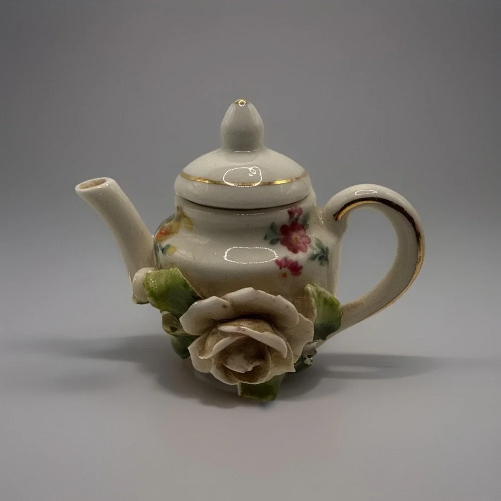Vintage‎ SICO Teapot Calodimonte Flower Pattern Design Made In Germany